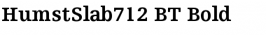 HumstSlab712 BT Bold Font