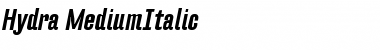 Hydra-MediumItalic Regular Font