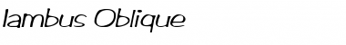 Iambus Oblique Font