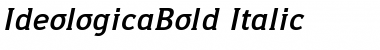 IdeologicaBold Italic Regular Font