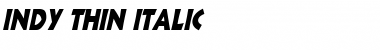 Indy Thin Italic Font