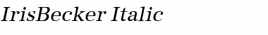 IrisBecker Italic Font
