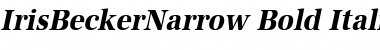 IrisBeckerNarrow Bold Italic Font
