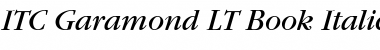 Garamond LT Book Italic