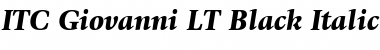 Giovanni LT Black Italic Font