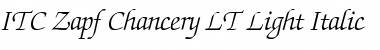 ZapfChancery LT Light Italic