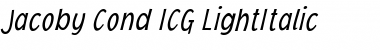 Jacoby Cond ICG Font