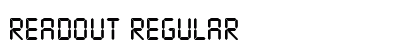Readout Regular Font Readout Regular Font Preview