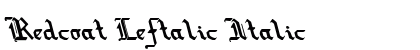 Redcoat Leftalic Italic Font Redcoat Leftalic Italic Font Preview