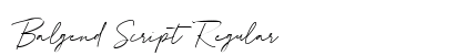 Balgend Script Regular Font Preview Balgend Script Regular Font Preview