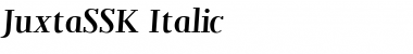 JuxtaSSK Italic Font