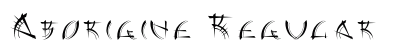 Aborigine Regular Font Preview Aborigine Regular Font Preview