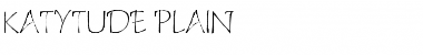 Katytude Plain Regular Font