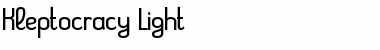Kleptocracy Light Regular Font