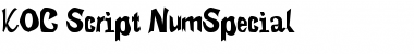 Download KOC Script NumSpecial Font