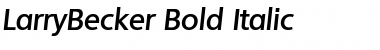 LarryBecker Bold Italic Font