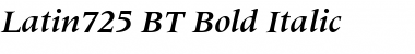 Latin725 BT Bold Italic Font