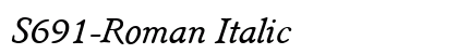 S691-Roman Italic Font Preview S691-Roman Italic Font Preview