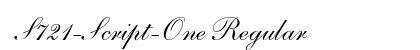 S721-Script-One Regular Font Preview S721-Script-One Regular Font Preview