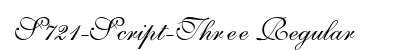 S721-Script-Three Regular Font Preview S721-Script-Three Regular Font Preview