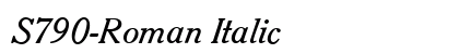 S790-Roman Italic Font Preview S790-Roman Italic Font Preview