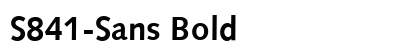 S841-Sans Bold Font Preview S841-Sans Bold Font Preview