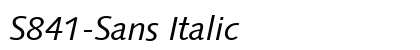 S841-Sans Italic Font Preview S841-Sans Italic Font Preview