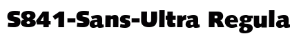 S841-Sans-Ultra Regular Font Preview S841-Sans-Ultra Regular Font Preview