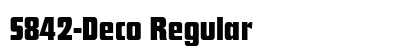 S842-Deco Regular Font Preview S842-Deco Regular Font Preview
