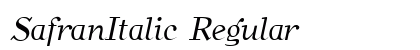 SafranItalic Regular Font Preview SafranItalic Regular Font Preview