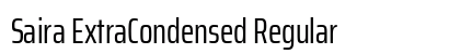 Saira ExtraCondensed Regular Font Preview Saira ExtraCondensed Regular Font Preview