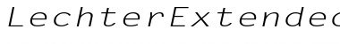 LechterExtended Italic Font