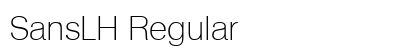SansLH Regular Font Preview SansLH Regular Font Preview