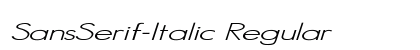 SansSerif-Italic Regular Font Preview SansSerif-Italic Regular Font Preview