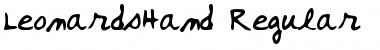 LeonardsHand Regular Font
