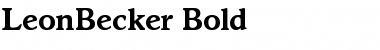 LeonBecker Bold Font