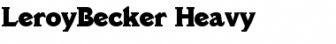 LeroyBecker-Heavy Regular Font