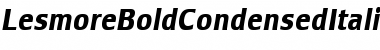 Download LesmoreBoldCondensedItalic Font