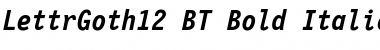 LettrGoth12 BT Bold Italic