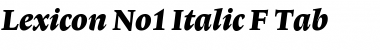 Lexicon No1 Italic F Tab