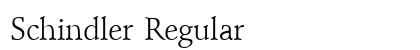 Schindler Regular Font Preview Schindler Regular Font Preview