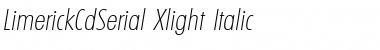 LimerickCdSerial-Xlight Italic Font