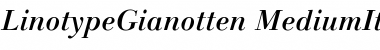LTGianotten Medium Italic Font