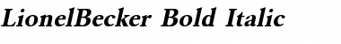 LionelBecker Bold Italic Font