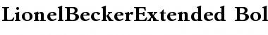 LionelBeckerExtended Bold Font