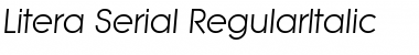 Litera-Serial RegularItalic Font