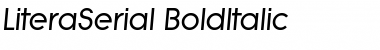LiteraSerial BoldItalic Font