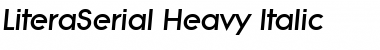 LiteraSerial-Heavy Italic Font