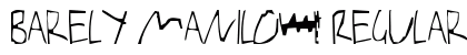 Barely Manilow Regular Font Preview Barely Manilow Regular Font Preview