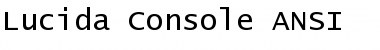Lucida Console ANSI Regular Font